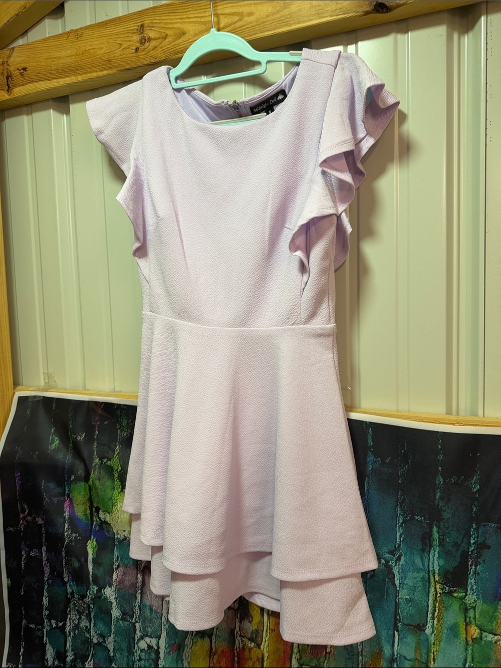 Women’s size small Lavender  flutter Sleeve Skater Dress
